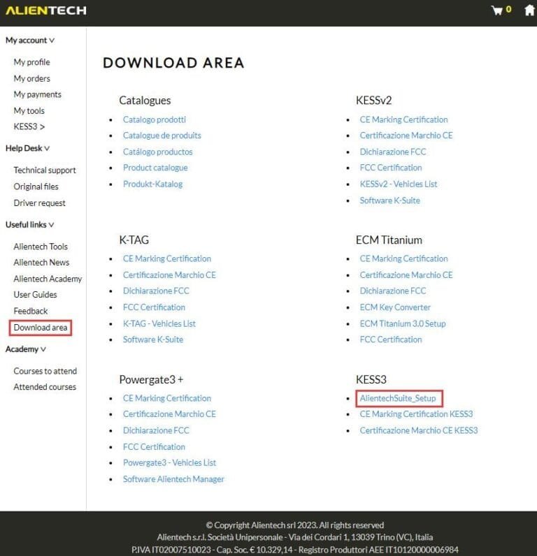 Alientech Download Page