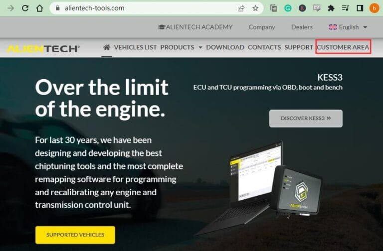 CUSTOMER AREA ALIENTECH