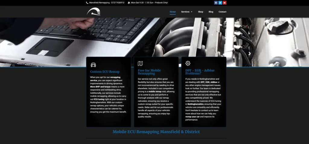 Mansfield Remapping Website For Sale