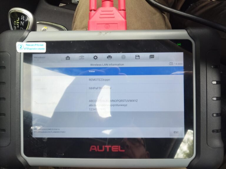 Mitsubishi Outlander PHEV Wifi Password Plus Key Coding